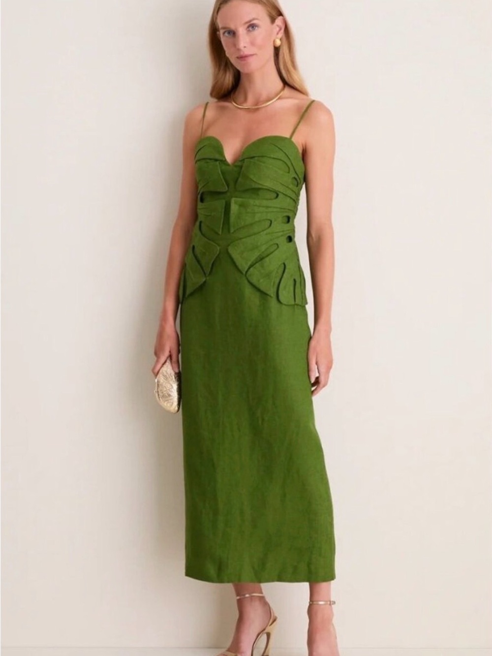 NWT Farm Rio Monstera Leaf Sleeveless Dress - Picture 2 of 5